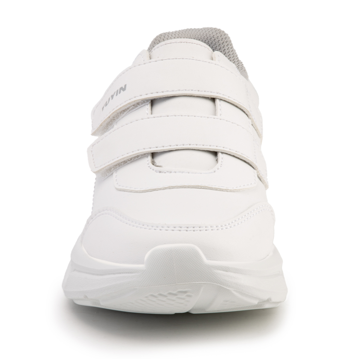 Yuyin tenis escolar blanco para niño con doble velcro y suela antiderrapante  18-21