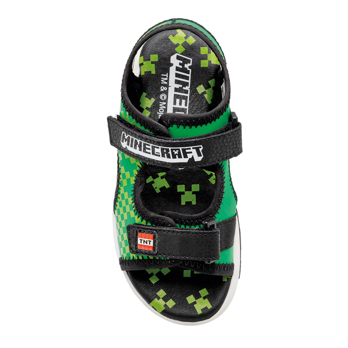 Yuyin sandalia Minecraft para niño MI3110 con diseño Creeper en verde pixelado  18-23