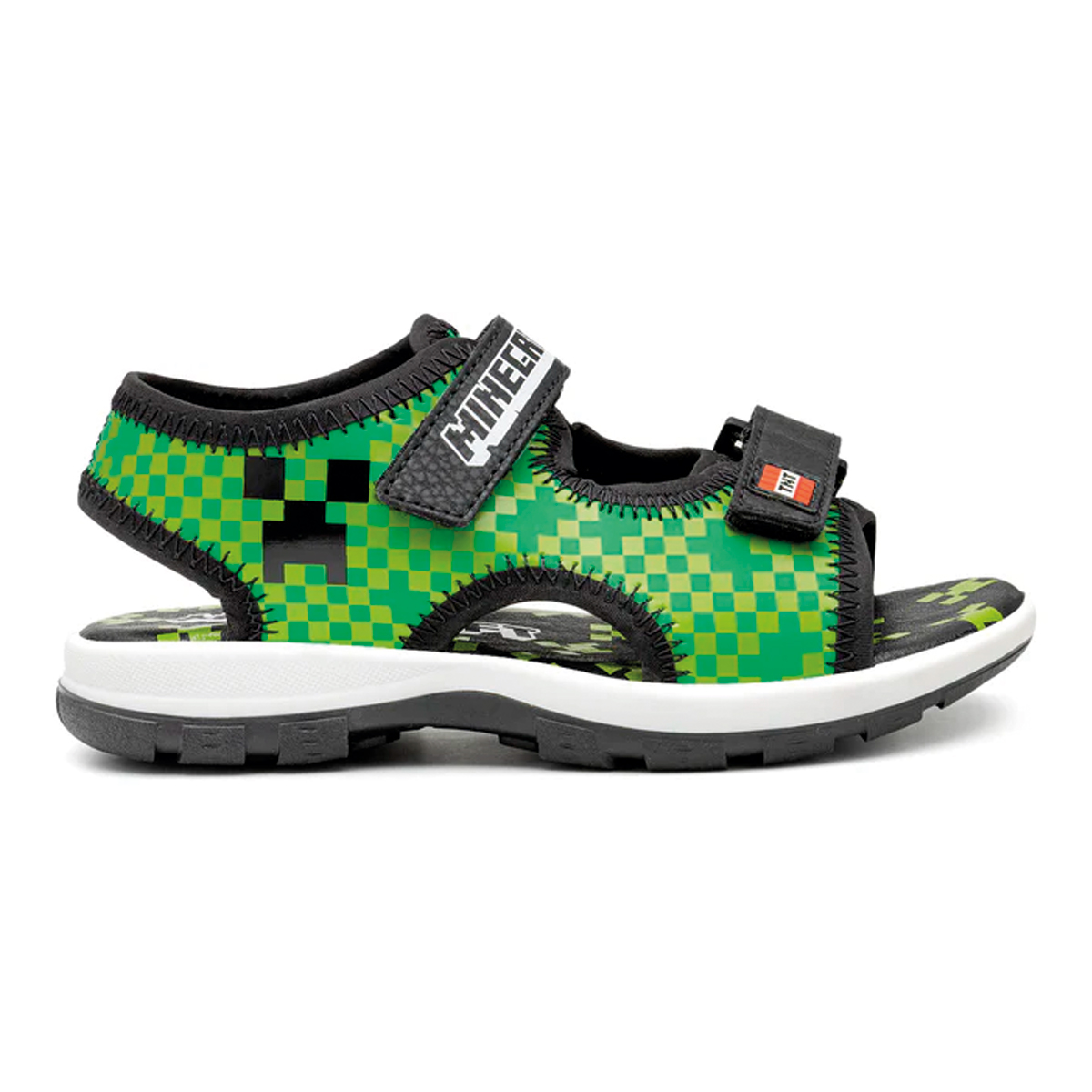 Yuyin sandalia Minecraft para niño MI3110 con diseño Creeper en verde pixelado  18-23