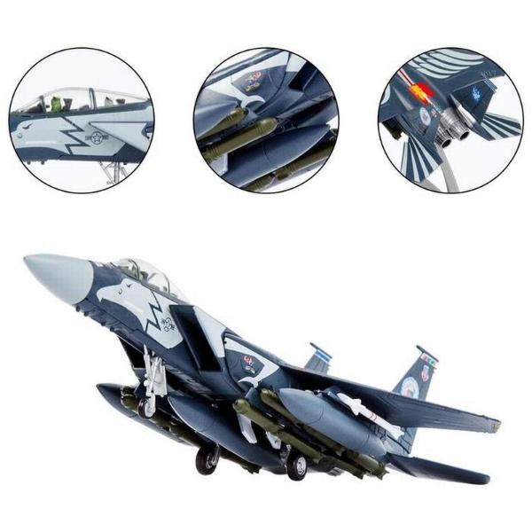 Avión F15 MXFSG-001 F-15E Strike Eagle 1100 19,5x13,3x5,5cm MetalPlástico Base Plástico AzulBlanco, F-15E Strike Eagle