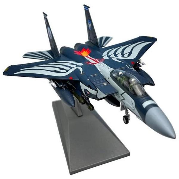 Avión F15 MXFSG-001 F-15E Strike Eagle 1100 19,5x13,3x5,5cm MetalPlástico Base Plástico AzulBlanco, F-15E Strike Eagle