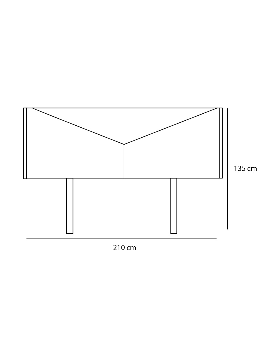 Cabecera King Size Color Nogal y Gris - Madera MDF y Melamina Tapizada
