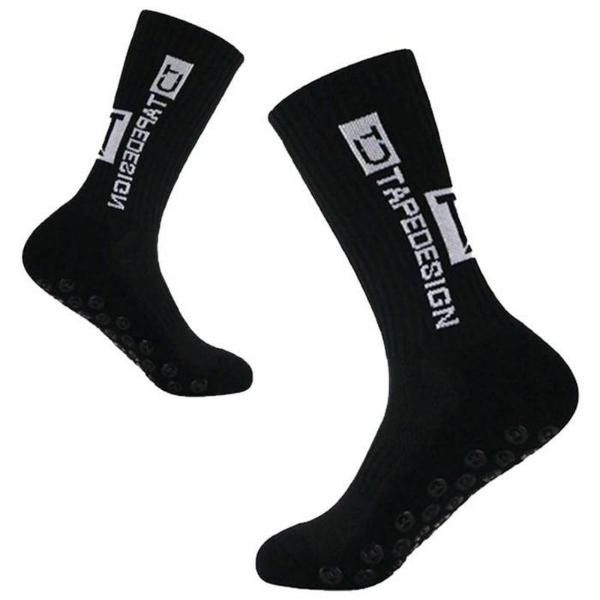 Calcetines de fútbol MXAKC-001 1Par Negro 6-12,5US TapeDesign Calcetines Tubo Medio Algodón, SpotBlack