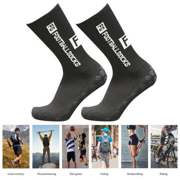 Calcetines de fútbol MXAKC-001 1Par Negro 6-12,5US TapeDesign Calcetines Tubo Medio Algodón, SpotBlack