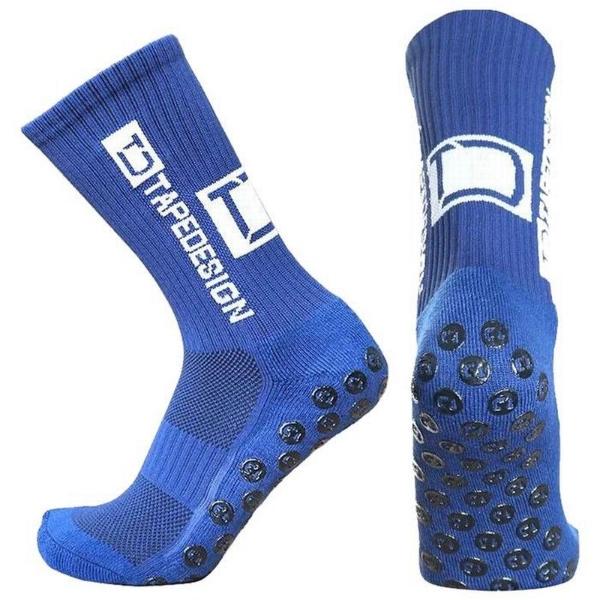 Calcetas antideslizantes, MXLEU-001 1Par Azul 6-12,5US TapeDesign Calcetines Tubo Medio Algodón, SpotBlue