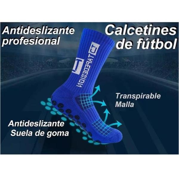 Calcetas antideslizantes, MXLEU-001 1Par Azul 6-12,5US TapeDesign Calcetines Tubo Medio Algodón, SpotBlue