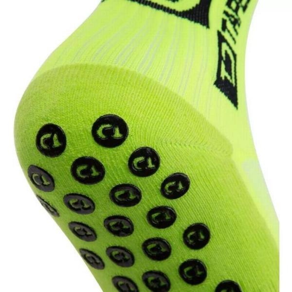Calcetas deportivas antideslizantes MXNCE-001 1Par Verde Fluorescente 6-12,5US TapeDesign Calcetines Tubo Medio Algodón, SpotFluorescent