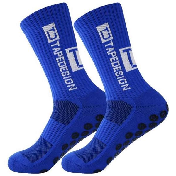 Calcetas antideslizantes, MXLEU-001 1Par Azul 6-12,5US TapeDesign Calcetines Tubo Medio Algodón, SpotBlue