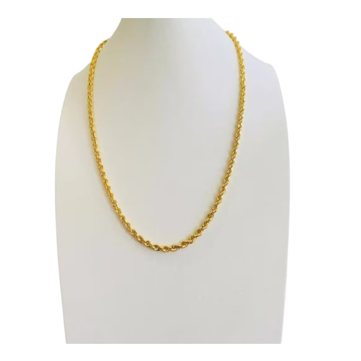 Cadena Estilo Torsal De 55cm X 5mm En Oro De 14k + Obsequio