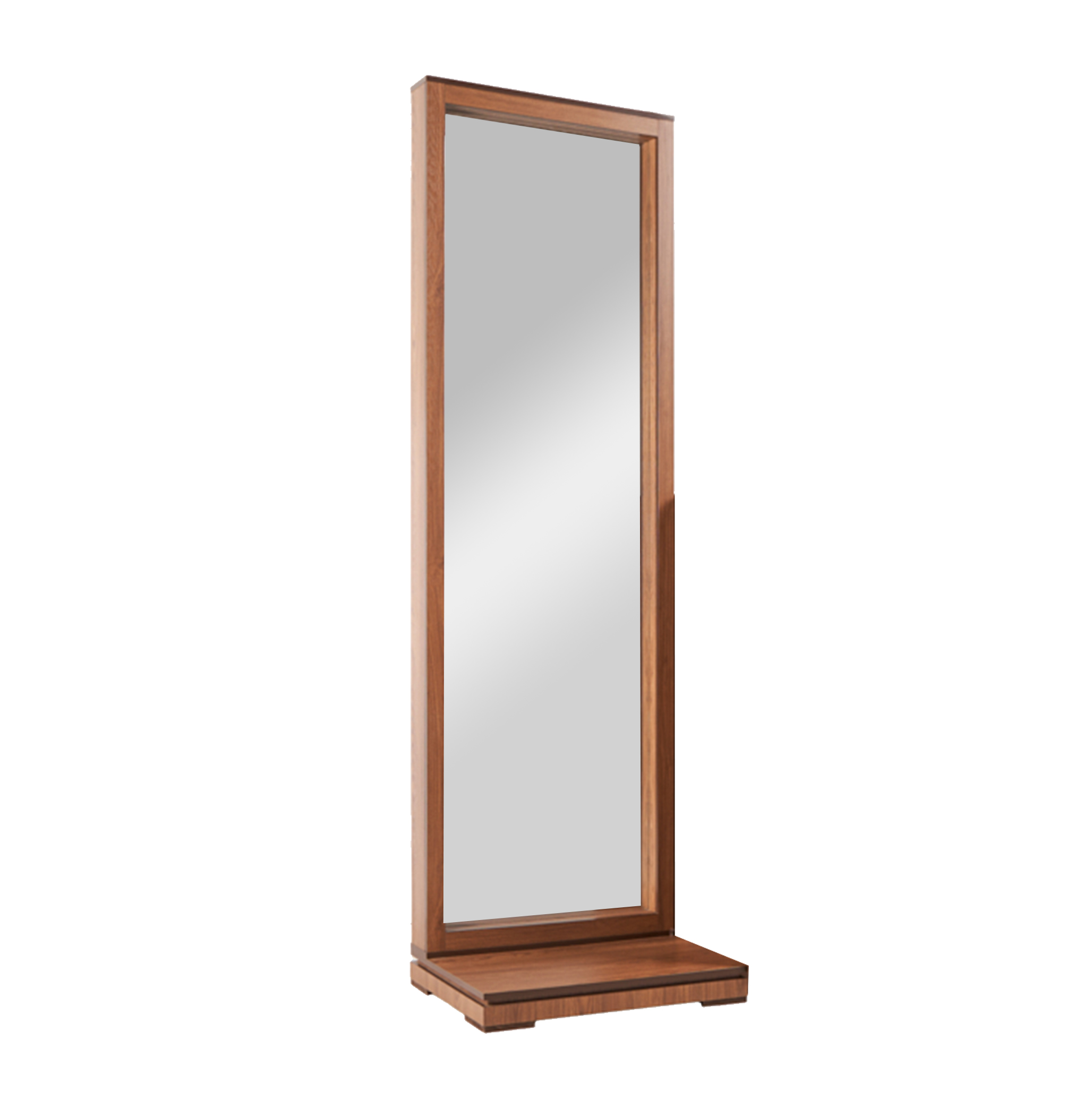 Espejo de Cuerpo Completo / de Pie Color Nogal - Madera MDF y Melamina