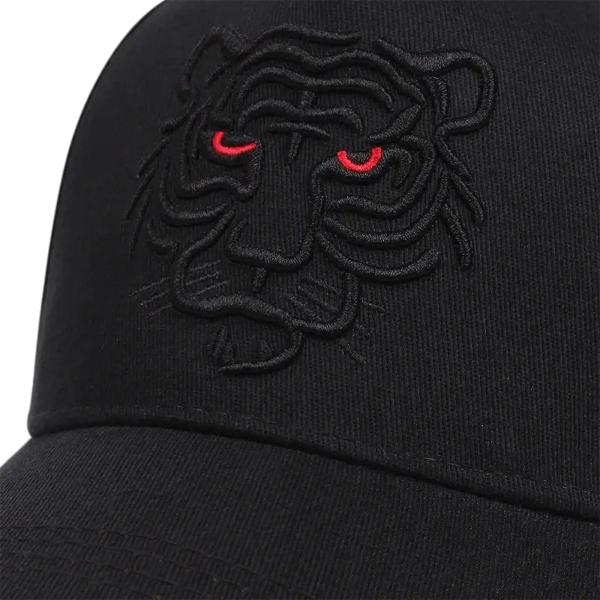 Knite Gorra Negra Tigre Béisbol Poliéster Hip Hop Hombre Unisex Ajustable