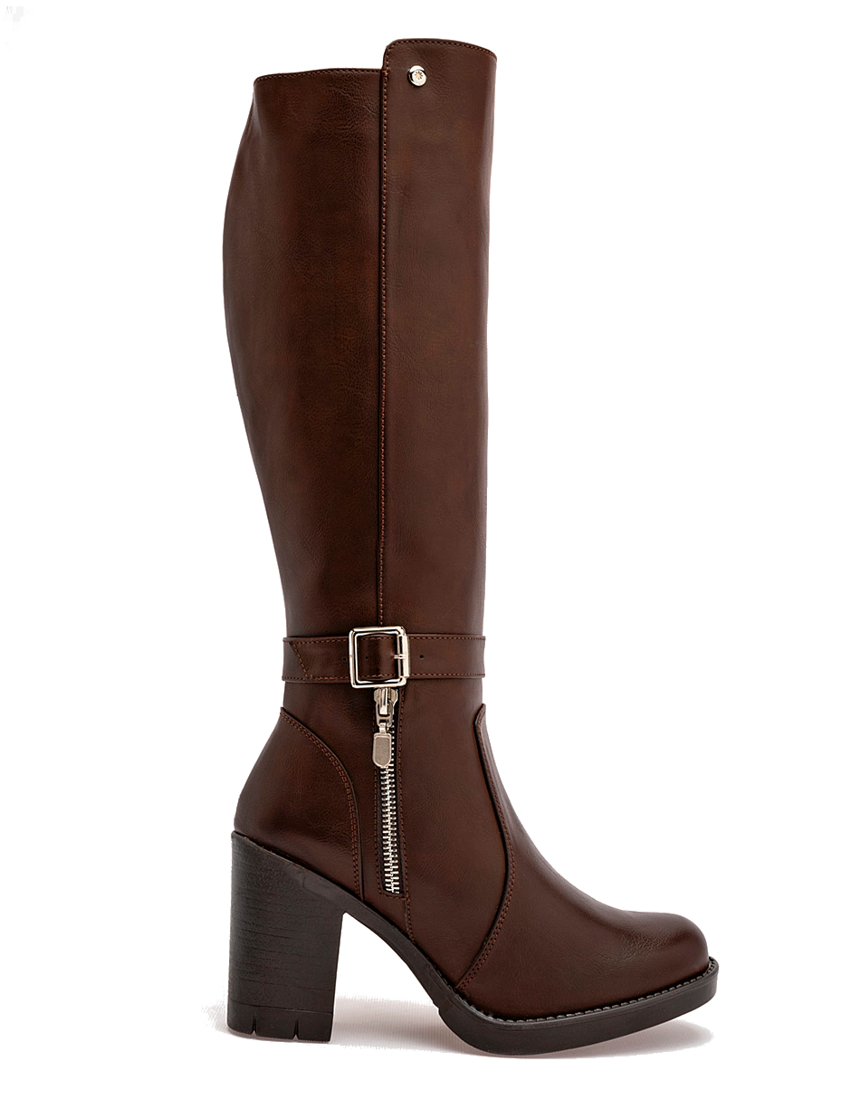 bota larga para mujer color cafe 
