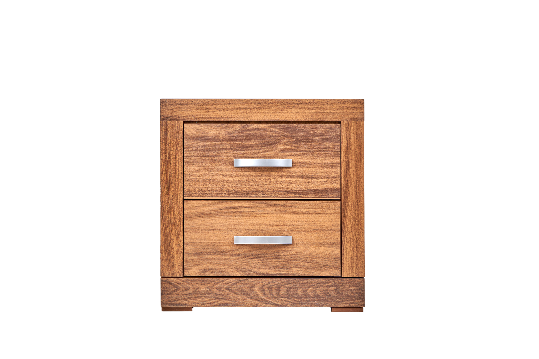 Cabecera King Size con 2 Burós de 2 Cajones Color Nogal y Negro - Madera MDF
