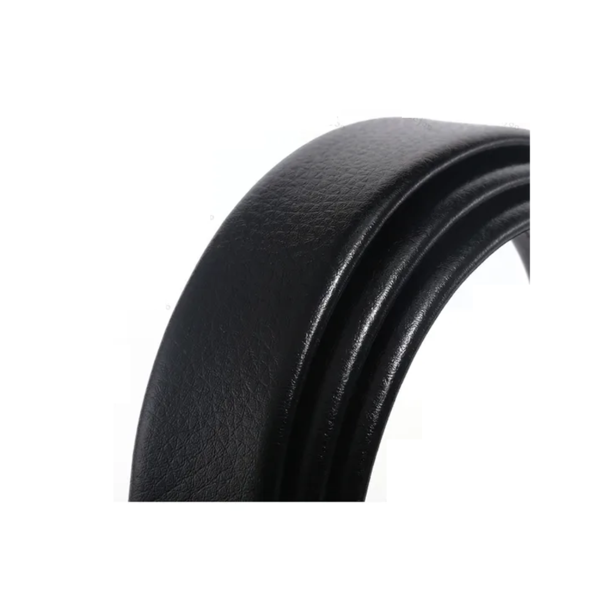 Cinto Negro De Elegante Cuero Hombre, Hebilla Automática 120cm Color Negro H