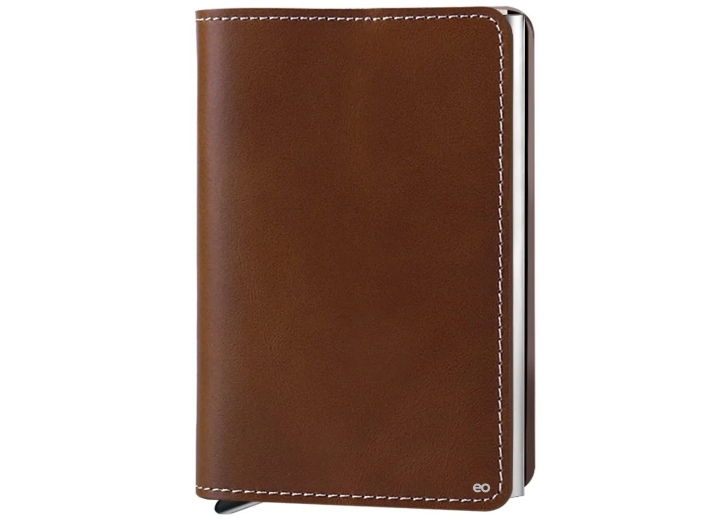 Cartera Con Protección Rfid De Aluminio Para Hombre Color Marron Oscuro
