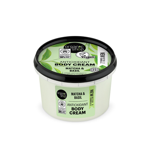 Crema Corporal Orgánica Antioxidante de Matcha y Albahaca, 250 ml, Organic Shop