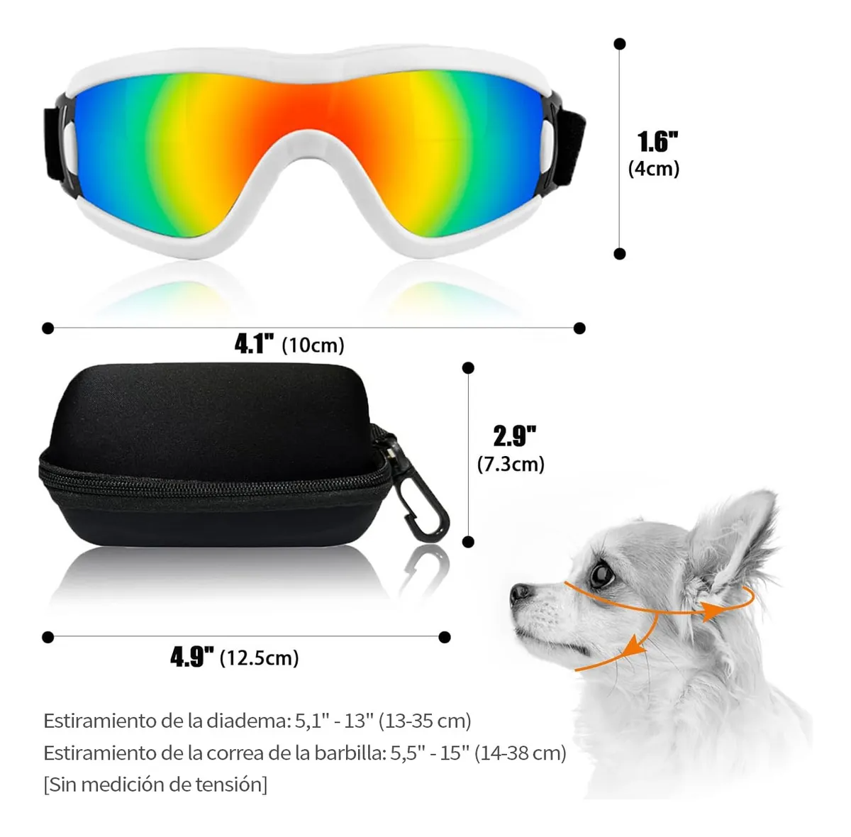 Lentes Gafas De Sol Para Perros Pequeño Protección Uv Viento