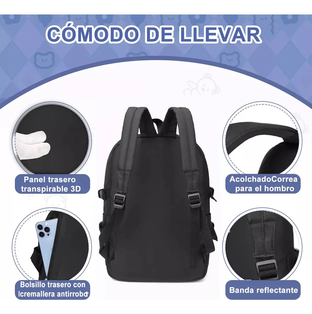 Mochila Escolar Con Estampado De Harry Potter , Mochilas Escolares De Lona, Impermeable, Portátil, Carga Usb.