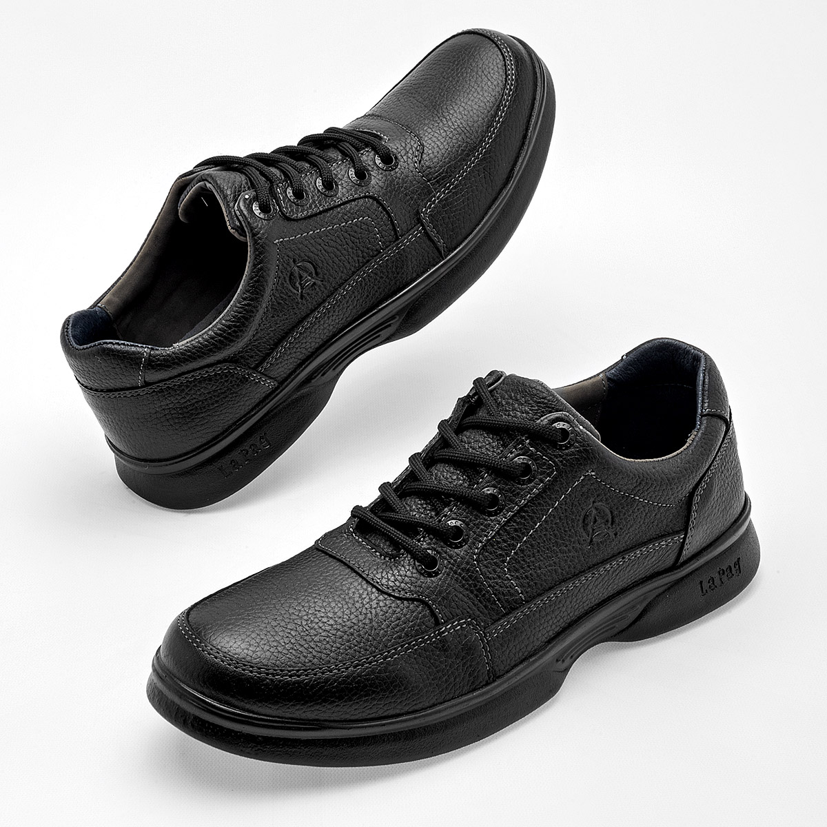 ZAPATO DE CASUAL LA PAG PARA HOMBRE EN  PIEL COLOR CAFE 347