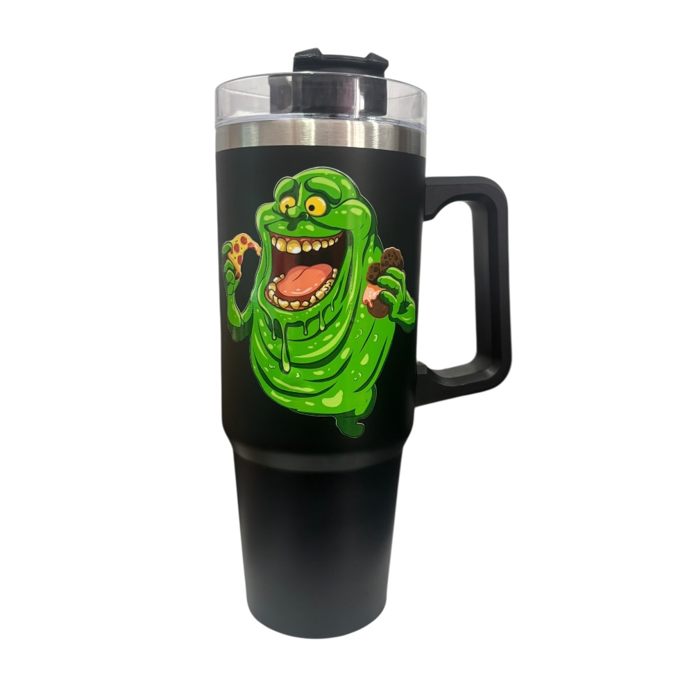 Termo de acero inoxidable color Negro, Pegajoso 30 Oz