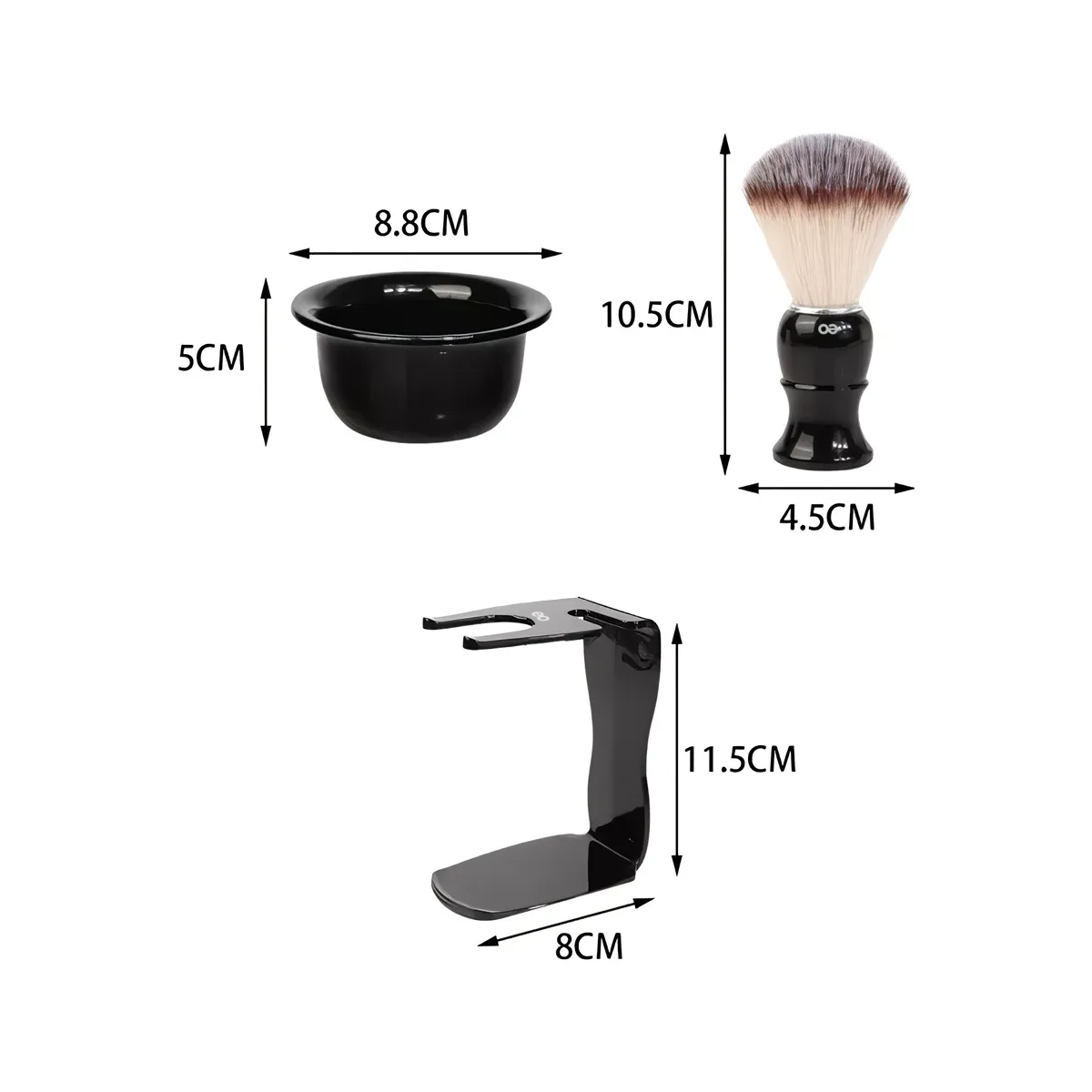 Tazon Jabon Afeitar Afeitado Rasurar Acero Inox Brocha