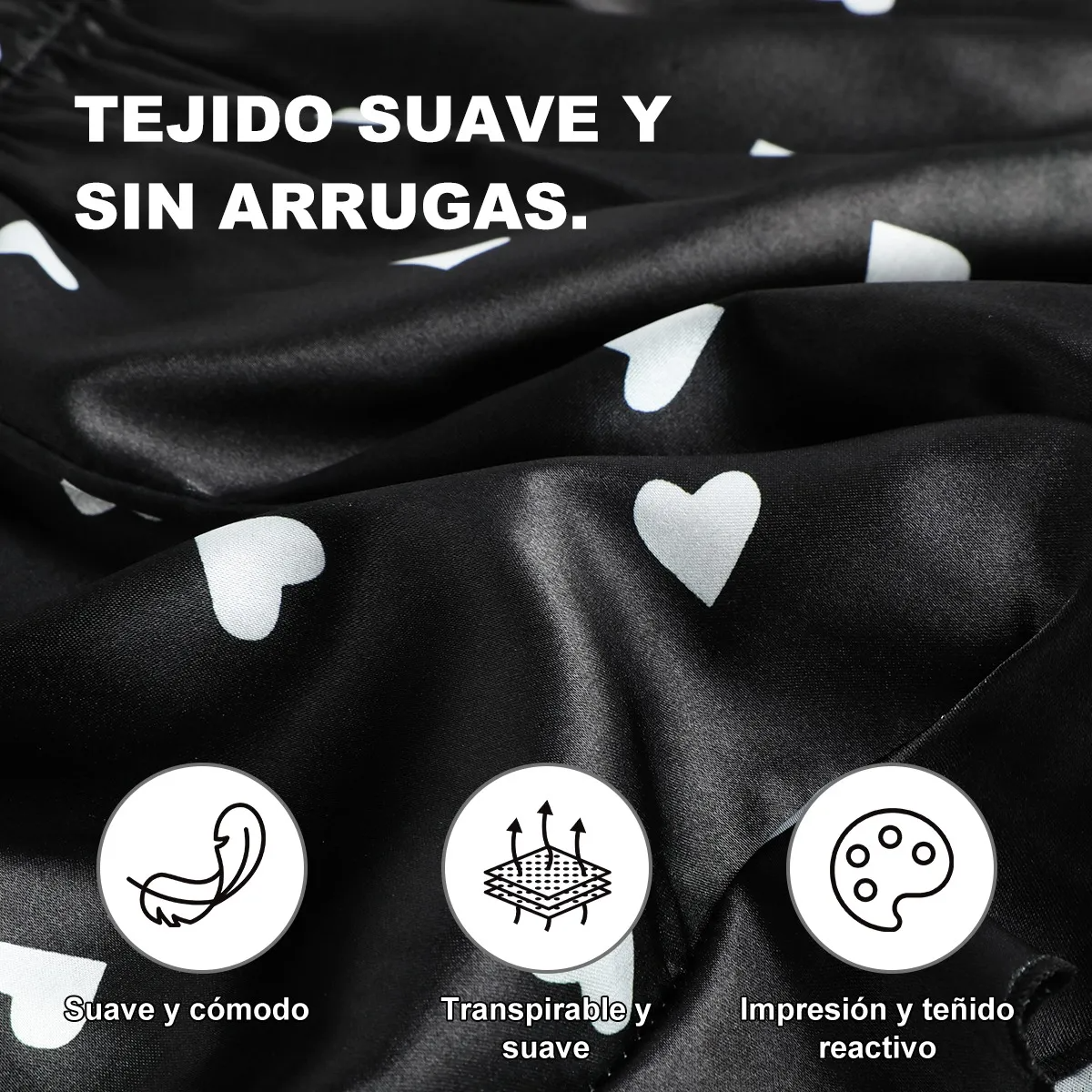 Pijama Para Mujer De Seda Sexy Cómodo Y Elegante Conjunto TALLA MEDIANA