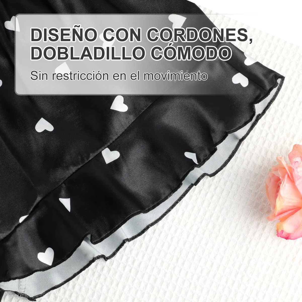 Pijama Para Mujer De Seda Sexy Cómodo Y Elegante Conjunto TALLA MEDIANA