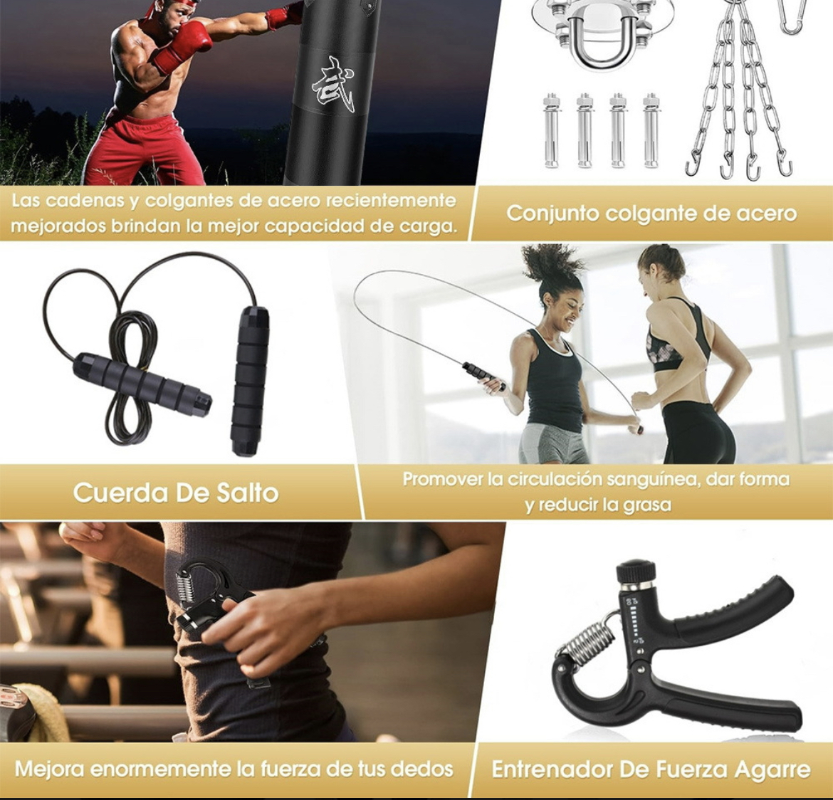 Bolsa Saco De Boxeo Profesional Costal De Box Con Guantes