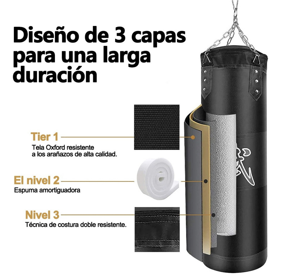 Bolsa Saco De Boxeo Profesional Costal De Box Con Guantes