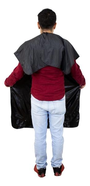Cubridor Peinador Estilista Plastico Negro Largo Barber CUP