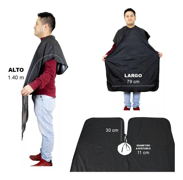 Cubridor Peinador Estilista Plastico Negro Largo Barber CUP