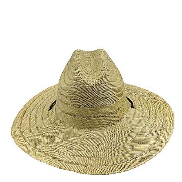 Sombrero de playa Quiksilver Pierside Straw Lifeguard para hombre, color natural/negro, talla pequeña-mediana (EE. UU.)