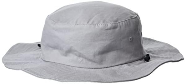 Sombrero de pescador Quiksilver Bushmaster con visera flexible y protección solar para hombre, gris Steeple, talla pequeña-mediana (EE. UU.)