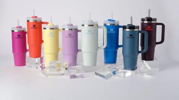 Vaso Stanley Quencher H2.0 con asa y pajita de 900 ml | Tapa Flowstate de 3 posiciones | Compatible con portavasos para viajes | Vaso térmico de acero inoxidable | Sin BPA | Color 