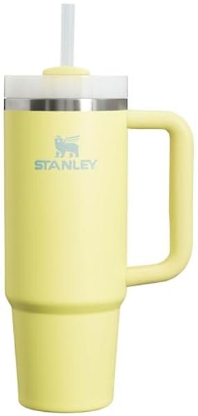 Vaso Stanley Quencher H2.0 con asa y pajita de 900 ml | Tapa Flowstate de 3 posiciones | Compatible con portavasos para viajes | Vaso térmico de acero inoxidable | Sin BPA | Color 