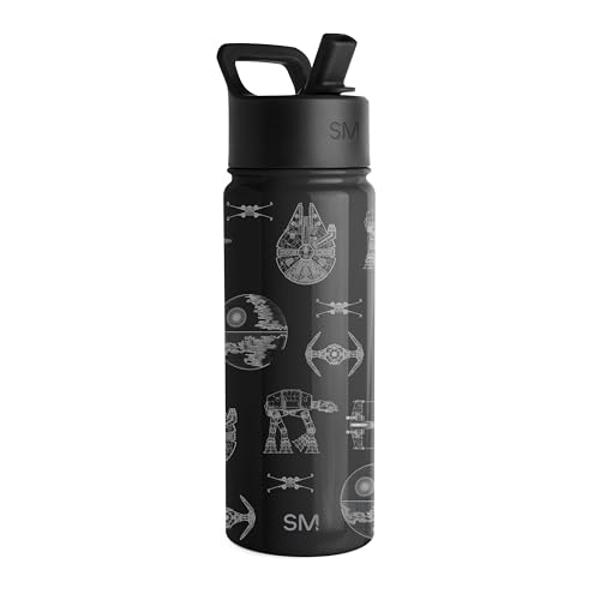 HydroJug Traveler - Botella de agua de 1,2 litros con asa y pajita abatible - Se adapta al portavasos, vaso resistente a fugas, base de acero inoxidable y goma con aislamiento reut