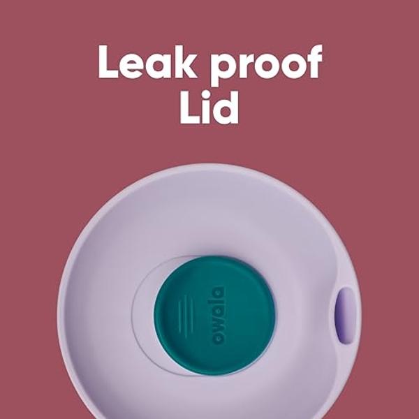 Vaso de café Owala SmoothSip Slider de acero inoxidable con aislamiento, reutilizable para café helado y caliente, sin BPA, 355 ml, morado/rosa (Crochet Queen)