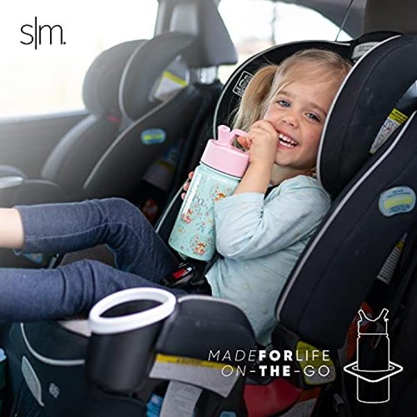 Botella de agua infantil Summit, sencilla y moderna, con tapa con pajita | Vaso térmico de acero inoxidable de 545 ml de Minecraft para niñas, niños y estudiantes | Minecraft Creep