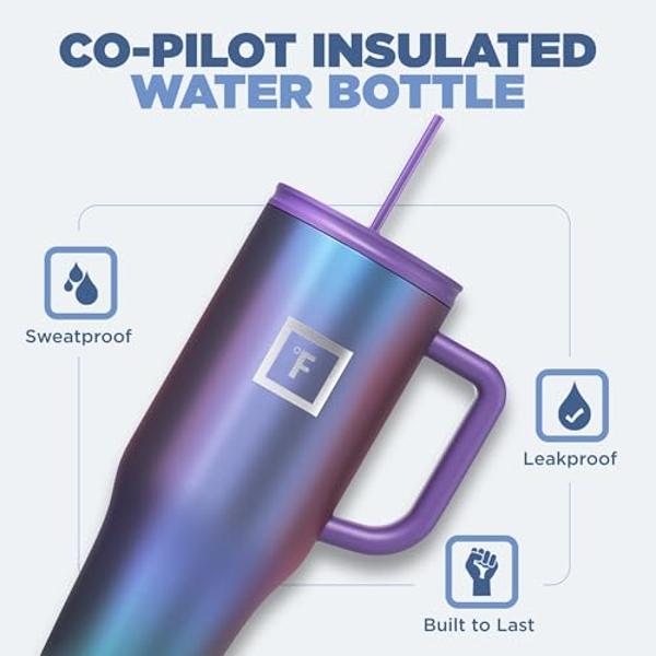 Botella de agua Summit para niños, sencilla y moderna, con tapa con pajita | Vaso térmico de acero inoxidable de 545 ml de Star Wars para niños y escuela | Estilo retro de Star War
