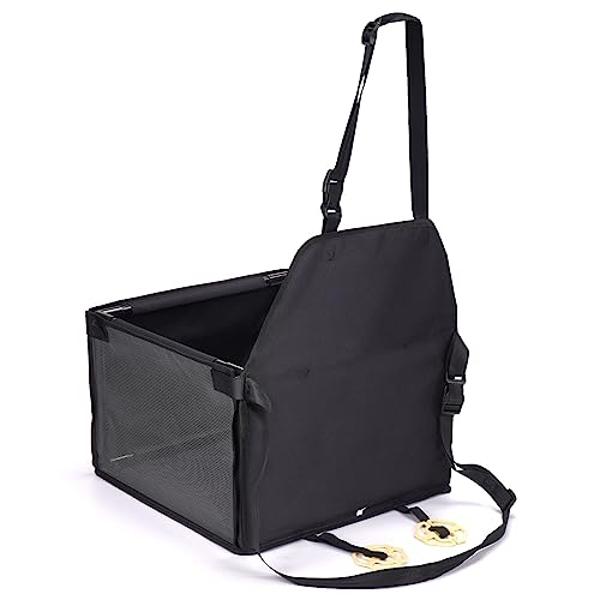 Petbobi - Asiento elevador para coche para perros y gatos, portátil y transpirable, con cinturón de seguridad, ideal para viajes, con correa con clip y tubo de PVC (pie)