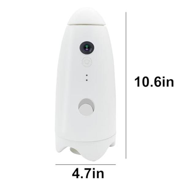 Caichuxiye - Dispensador de premios para mascotas, cámara 360 para perros, HD 1080p, monitoreo remoto, visión nocturna automática, audio bidireccional, apto para perros y gatos