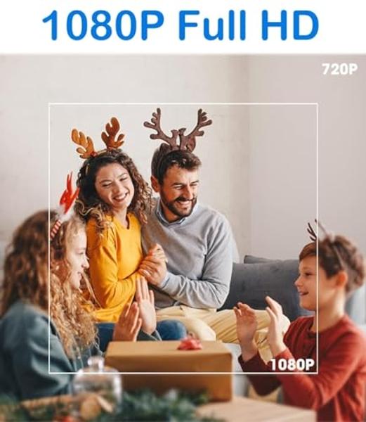Cámara de seguridad inalámbrica WIFI para el hogar, para interiores y exteriores, 1080P HD, con visión nocturna y detección de movimiento, aplicación para teléfono, batería integra