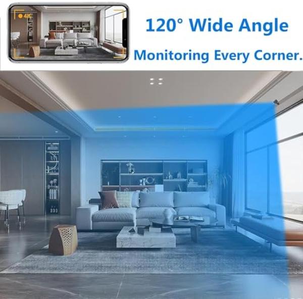 Cámara de seguridad inalámbrica WIFI para el hogar, para interiores y exteriores, 1080P HD, con visión nocturna y detección de movimiento, aplicación para teléfono, batería integra