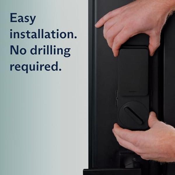 Cerradura inteligente SimpliSafe Serie 2 (negra) para el sistema de seguridad para el hogar de 3.ª generación