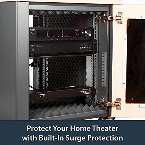 Regleta PDU De 19 Pulgadas Con 7 Enchufes Schuko Y Protección Contra Sobretensiones - Ideal Para Rack Servidores