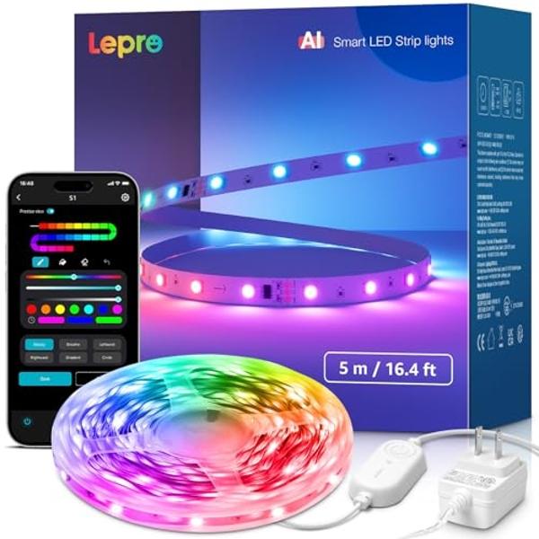 VOLIVO - Tira de luces LED RGB de 30,5 m, kit de luces LED que cambian de color con control remoto IR de 24 teclas, iluminación con sincronización musical para dormitorio, habitaci