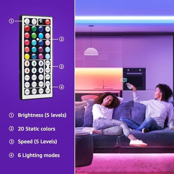 Govee Envisual TV LED Backlight T2 con cámaras duales, tira de luces LED RGBIC Wi-Fi de 3,6 m para televisores de 55 a 65 pulgadas, tira de luces doble, para decoración del hogar, 