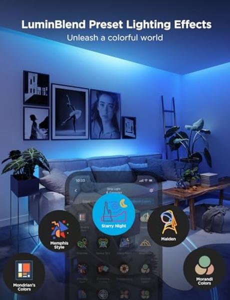 Tira de luces LED Govee RGBIC Pro, tiras LED inteligentes de 10 m que cambian de color, compatibles con Alexa y Google, segmentadas, sincronización de música, control por wifi y ap