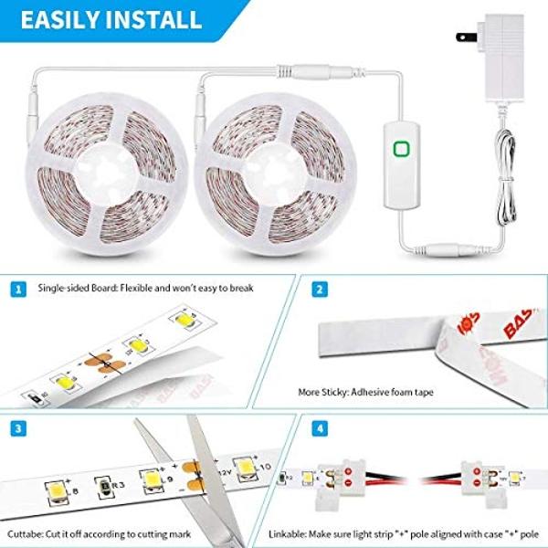 KANTUTOE Tira De Luces LED De Neón, Tira De Luz LED RGB De 13.1 Pies, Aplicación De Sincronización De Música De 24 V/control Remoto, Tira De Luces De Neón Impermeable IP67
