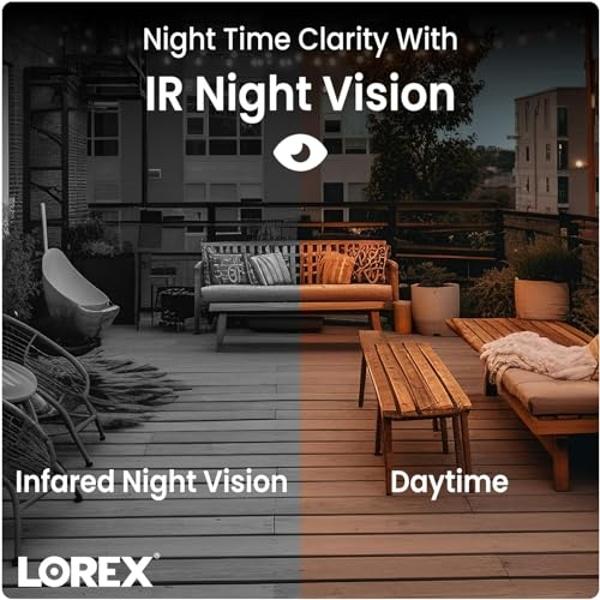 Timbre con cámara y video inteligente Lorex 1080p con cable y wifi, sin suscripción, con iluminación de seguridad inteligente, detección de movimiento, comunicación bidireccional e